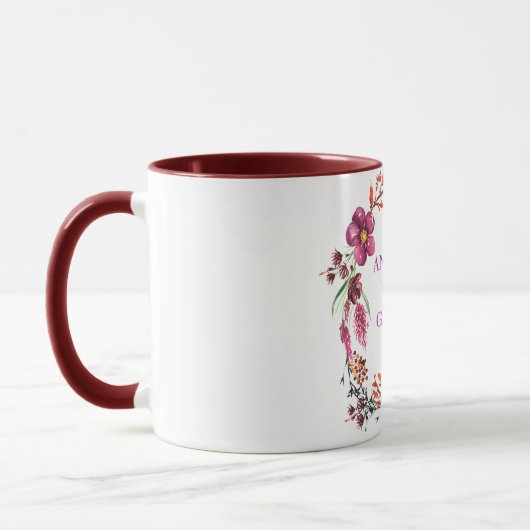 Mug Une couronne de fleurs et de brindilles (Gauche)