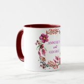 Mug Une couronne de fleurs et de brindilles (Devant gauche)