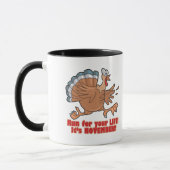 Mug une course à vie drôle turkey (Gauche)