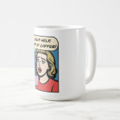 Mug une dame a besoin de son café envoyer de l'aide à  (Devant droit)