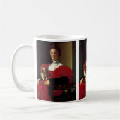 Mug Une dame en robe rouge (Gauche)