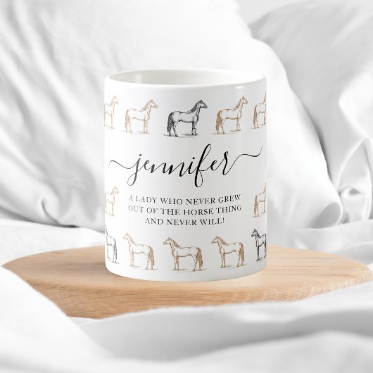 Mug Une dame qui n'est jamais sortie du cheval
