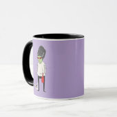Mug Une dame Zombie avec un chien "Happy Halloween Boo (Devant gauche)