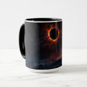 Mug Une éclipse solaire époustouflante Art AI par Xzen (Devant gauche)