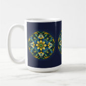 Mug 💚💙💛 Une élégance azulejo unique : jardin de min (Gauche)