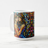 Mug Une Embrasse Romantique | Mosaic Femmes Ai Art (Devant gauche)