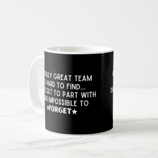 Mug Une équipe vraiment géniale est difficile à trouve (Devant gauche)