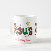 Mug Une étreinte de Jésus de joyeux anniversaire de (Devant gauche)