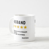 Mug Une évaluation personnalisée 5 étoiles recommander (Devant gauche)
