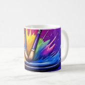 Mug Une explosion de couleurs vives à partir d'une pal (Devant droit)