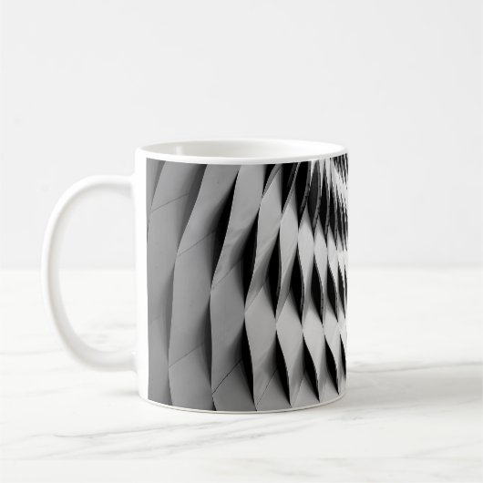 MUG UNE FAÇADE COURVÉE COUVERTE DE LATICEWORK BLANC (Gauche)
