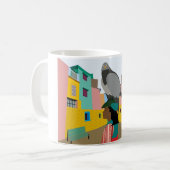 Mug Une femme avec un aigle sur la tête (Devant gauche)