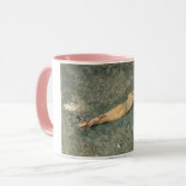 Mug Une femme bronzant sur la plage à Portici (Devant gauche)