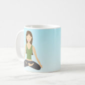 Mug Une Femme De Yoga À Lotus Pose (Devant gauche)