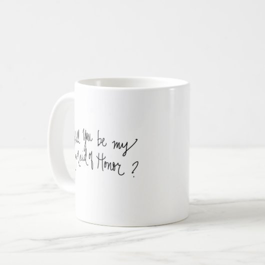 Mug Une femme d'honneur ? Dk Br Long Bride Br Bun Maid (Devant gauche)
