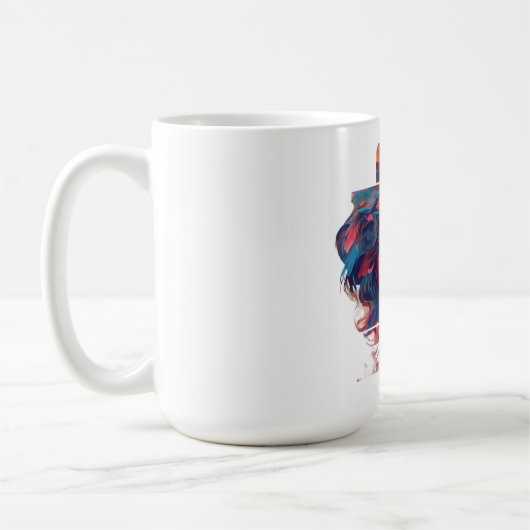 Mug Une femme en couleur dans un cadre quadrilatère d' (Gauche)