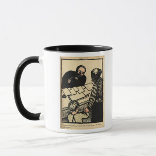 Mug Une femme et un enfant remettent leur épargne