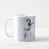 Mug Une Femme Jouant Au Violon Illustration Vintage (Gauche)
