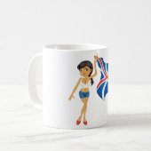 Mug Une Femme Portant Un Drapeau (Devant gauche)