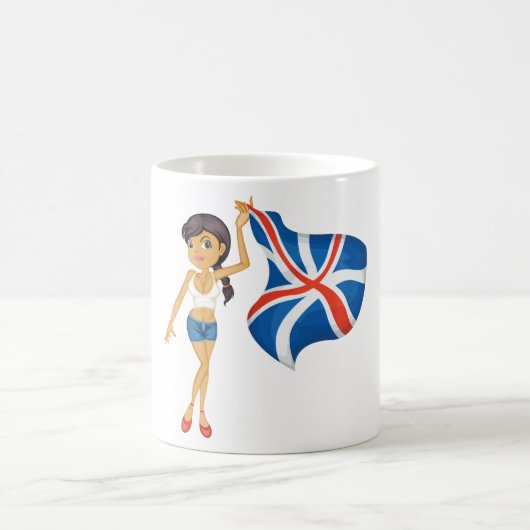 Mug Une Femme Portant Un Drapeau (Centre)