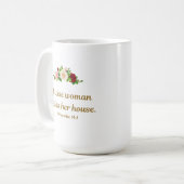 Mug "Une femme sage construit sa maison" - Proverbes 1 (Devant gauche)