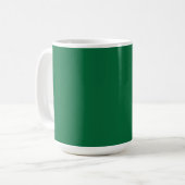 Mug Une feuille verte vif avec des veines distinctes e (Devant gauche)