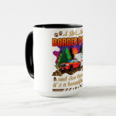 Mug Une fille à la frontière Collie et ses Amoureux de (Devant gauche)