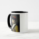Mug Une fille avec un masque noir (Devant gauche)