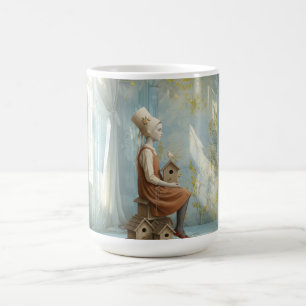 Mug Une fille et ses nichoirs Livre de contes surréa
