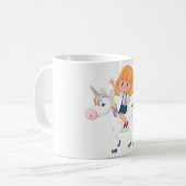 Mug Une Fille Qui Mène Une Unicorne (Devant gauche)