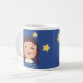 Mug Une fille regardant des étoiles (Devant gauche)