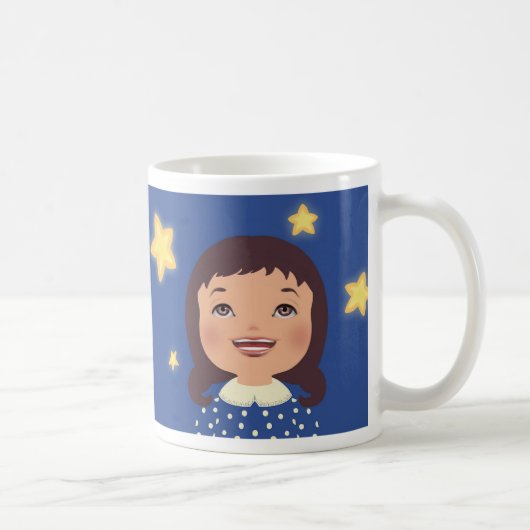 Mug Une fille regardant des étoiles (Droite)