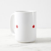 Mug Une fleur de pavot rouge vif avec des pétales déli (Devant gauche)