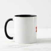 Mug une fleur rouge et jaune avec des points noirs (Gauche)