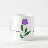 Mug Une fleur violette délicate (Devant gauche)