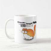 Mug Une fois que vous vous blottissez un gros chat (Gauche)