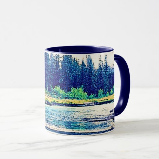 Mug Une Forêt Sauvage Canadienne Majestueuse. Commande (Devant droit)