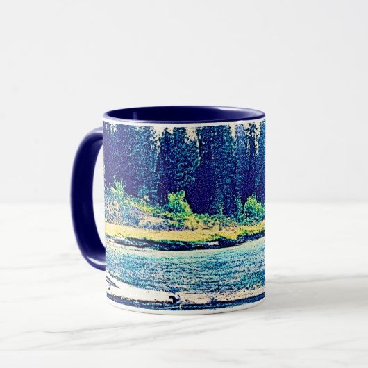 Mug Une Forêt Sauvage Canadienne Majestueuse. Commande (Devant gauche)