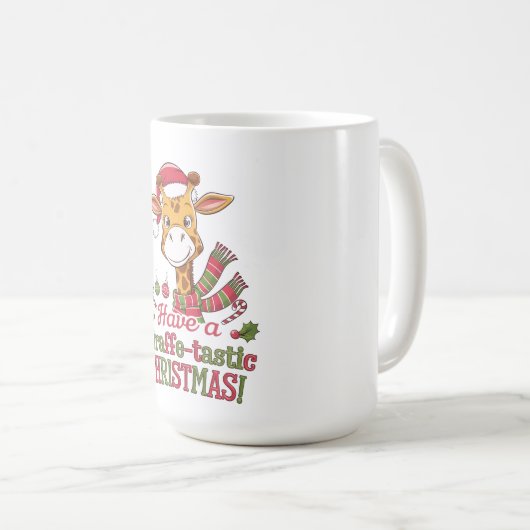 Mug Une girafe de Noël (Devant droit)