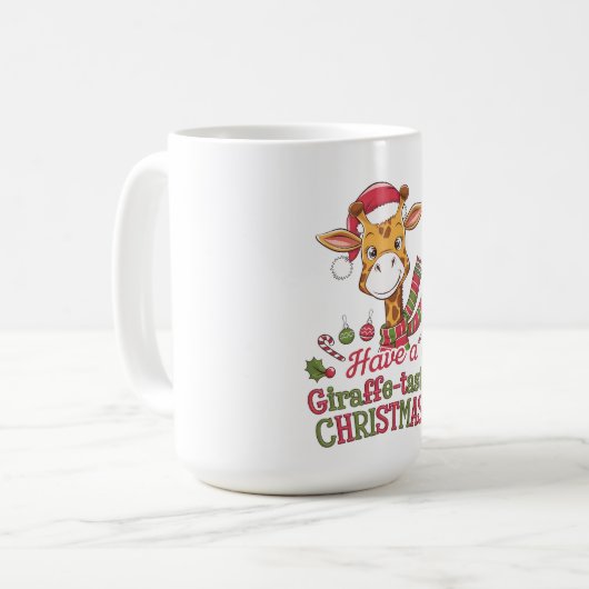 Mug Une girafe de Noël (Devant gauche)