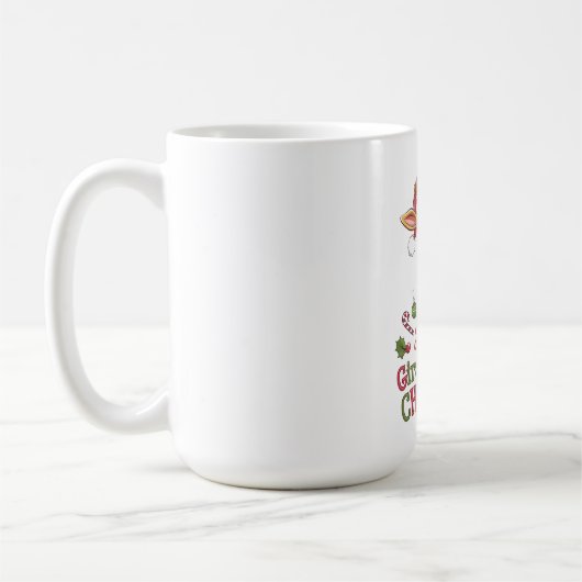 Mug Une girafe de Noël (Gauche)