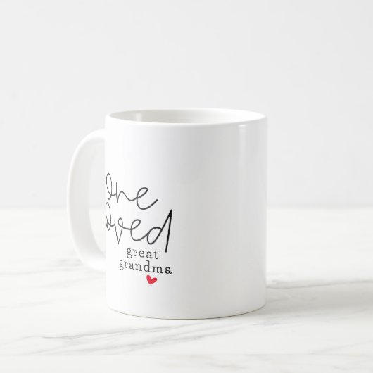 Mug Une grande grand-mère aimée (Devant gauche)