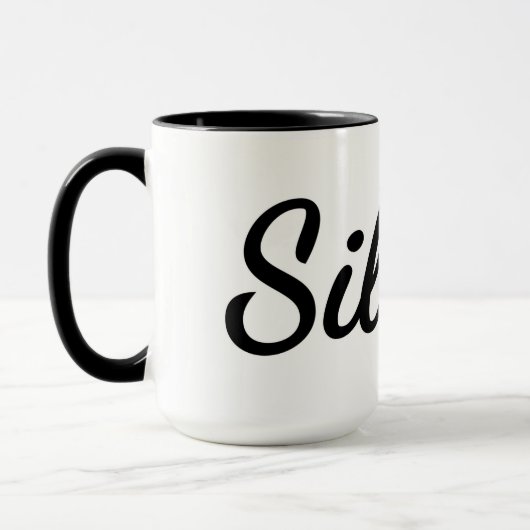 Mug Une Grosse Coupe De Silence Et De Caféine (Gauche)