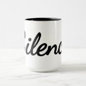 Mug Une Grosse Coupe De Silence Et De Caféine (Centre)