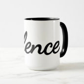 Mug Une Grosse Coupe De Silence Et De Caféine (Devant droit)