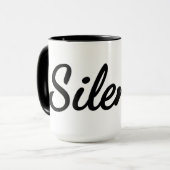 Mug Une Grosse Coupe De Silence Et De Caféine (Devant gauche)