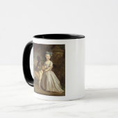 Mug Une jeune fille avec un chien et une page, 1720-30 (Devant gauche)
