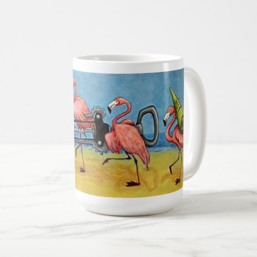 Mug Une jolie muqueuse de flamants (Devant droit)