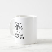 Mug Une journée sans café, café drôle (Devant gauche)