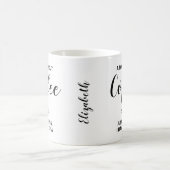 Mug Une journée sans café en blanc (Centre)